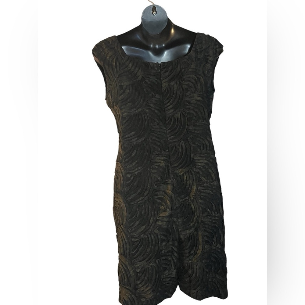 Jessica Howard holiday Cocktail Evening LBD sheath textured‎ Sleevelesss 16